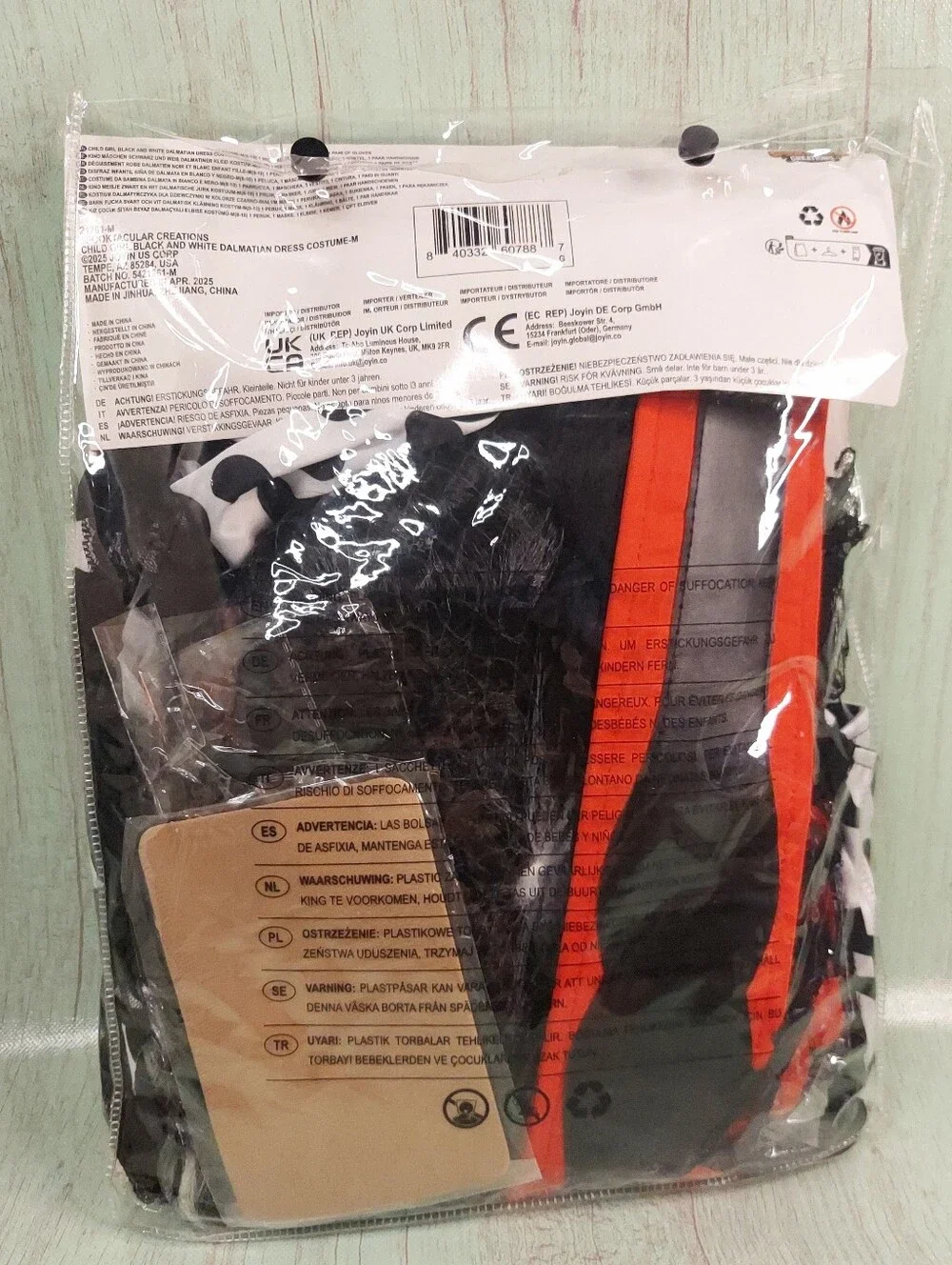 Dalmatian Queen Girls Costume Sz M 8-10yrs
